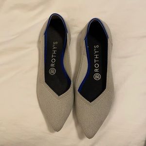 Rothy’s Birdseye grey pointed toe flats 7.5